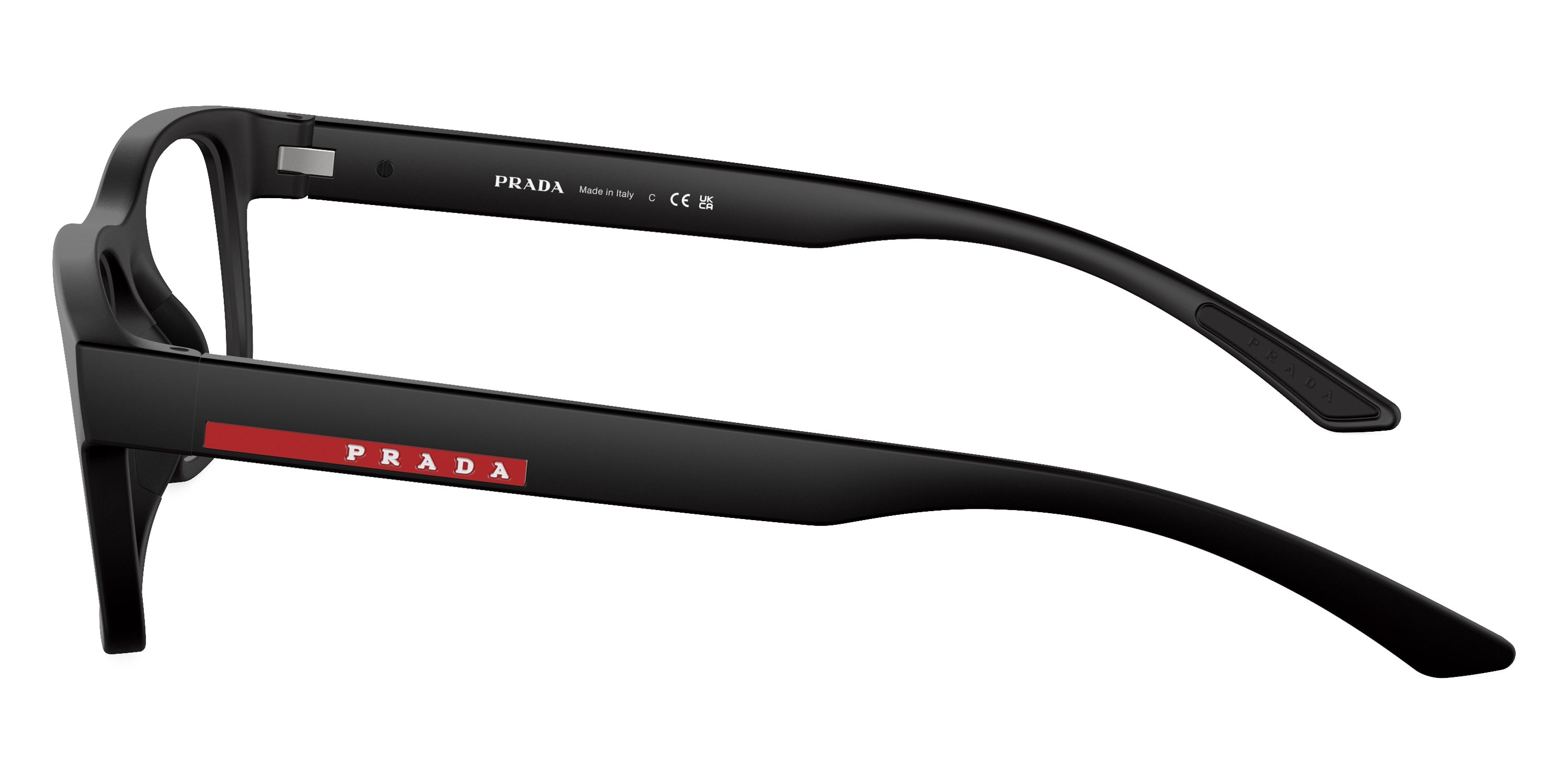 PRADA LINEA ROSSA EYEGLASSES - PS 04QV DG01O1 52 - Black Rubbered