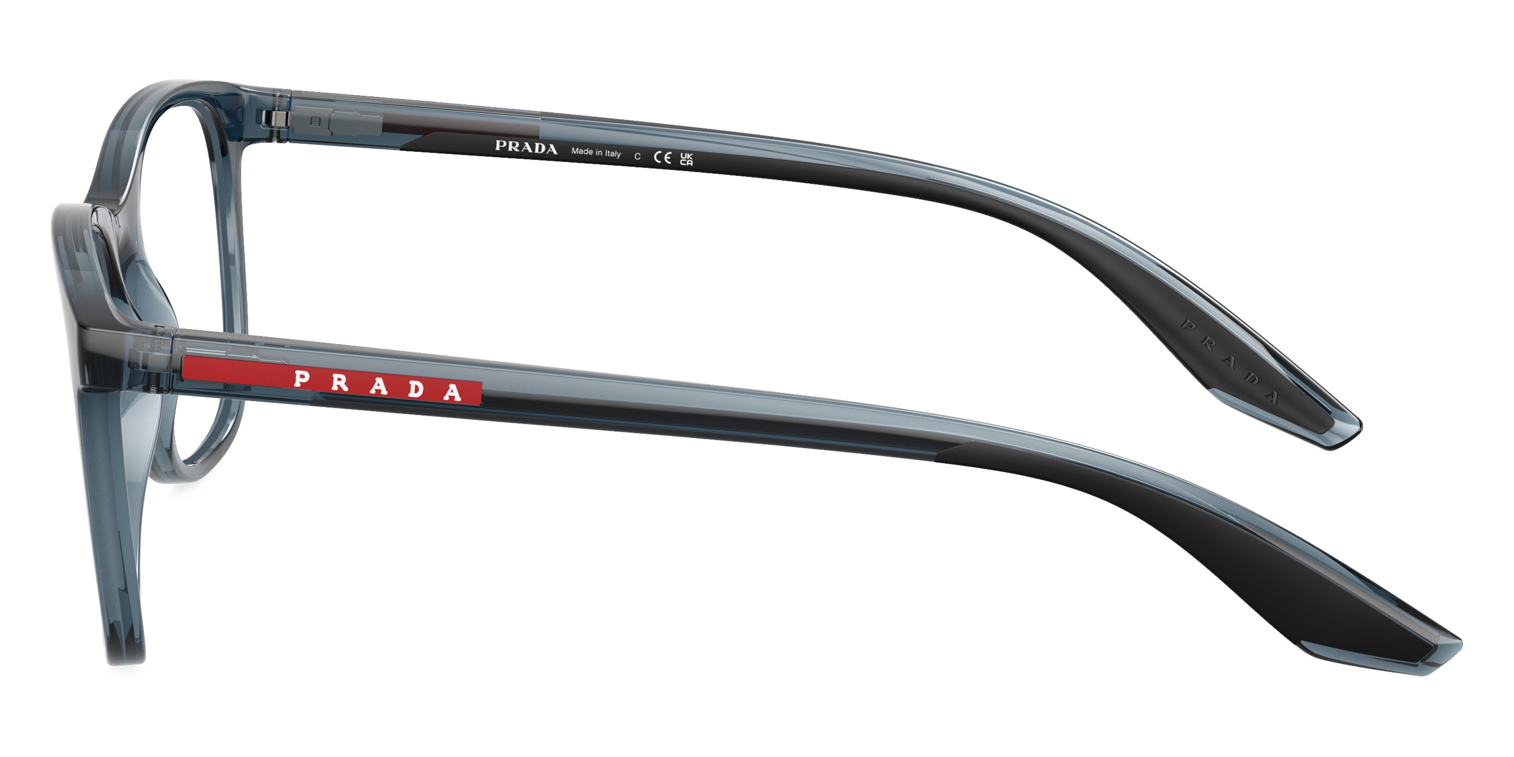 PRADA LINEA ROSSA EYEGLASSES - PS 05PV CZH1O1 55 - Transparent Azure
