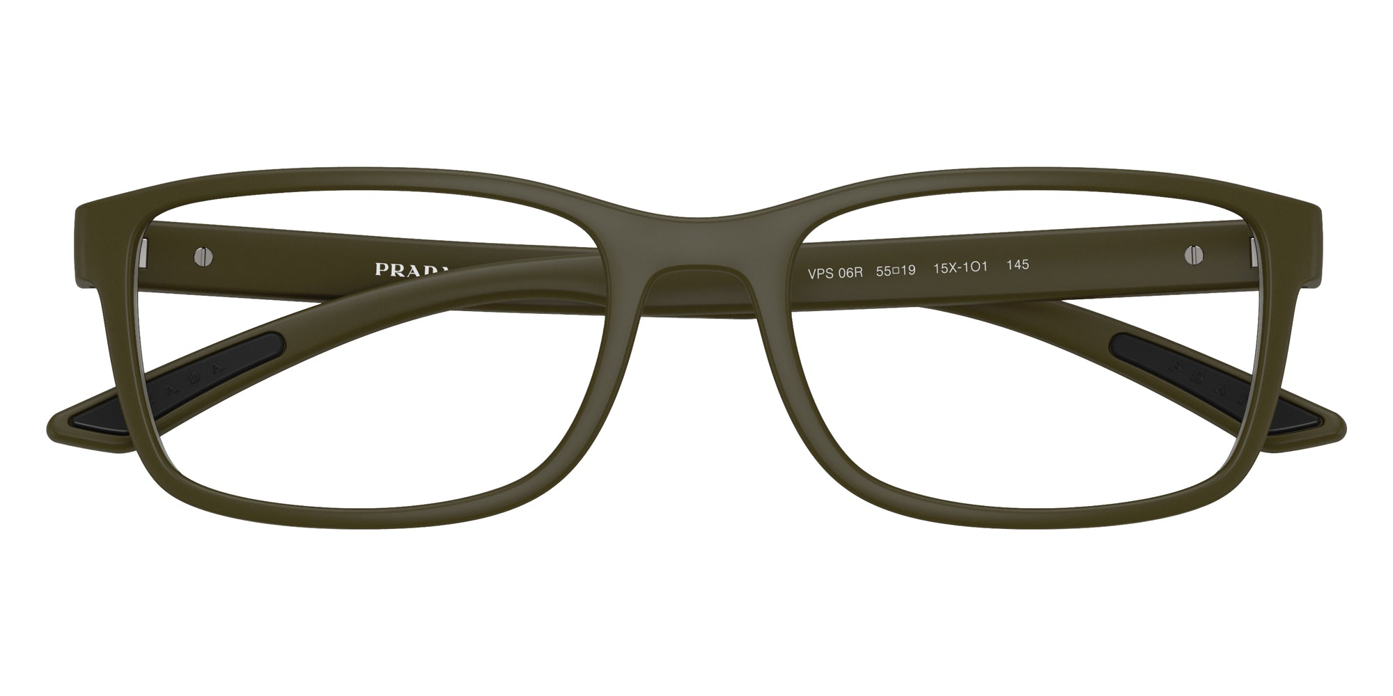 PRADA LINEA ROSSA EYEGLASSES - PS 06RV 15X1O1 53 - Matte Green