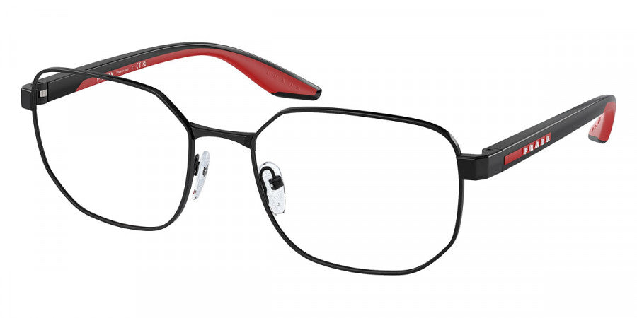 PRADA LINEA ROSSA EYEGLASSES - PS 50QV 1AB1O1 57 - Black/Red
