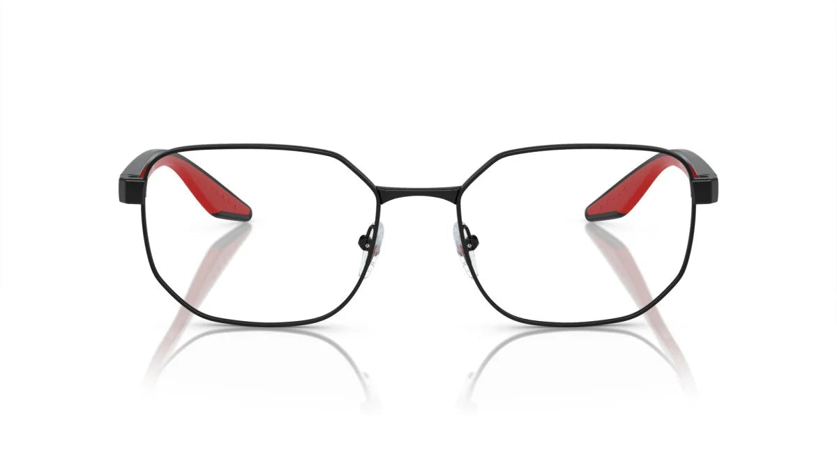PRADA LINEA ROSSA EYEGLASSES - PS 50QV 1AB1O1 57 - Black/Red