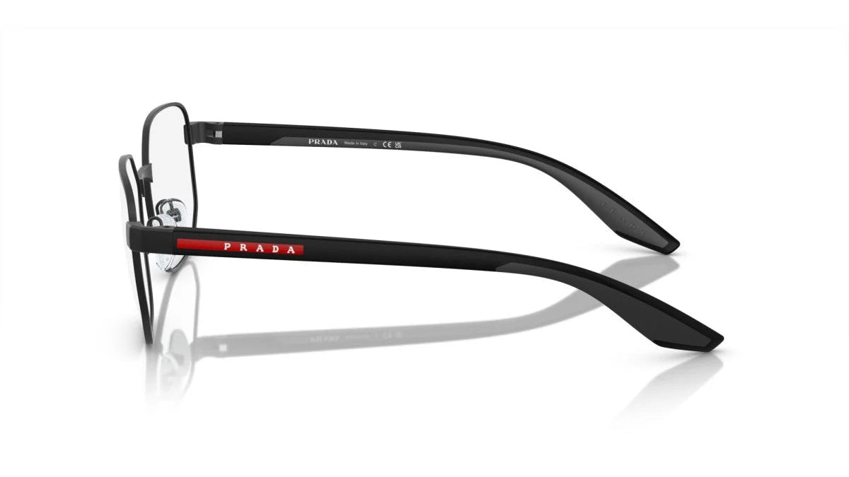 PRADA LINEA ROSSA EYEGLASSES - PS 50QV DG01O1 57 - Black Rubber