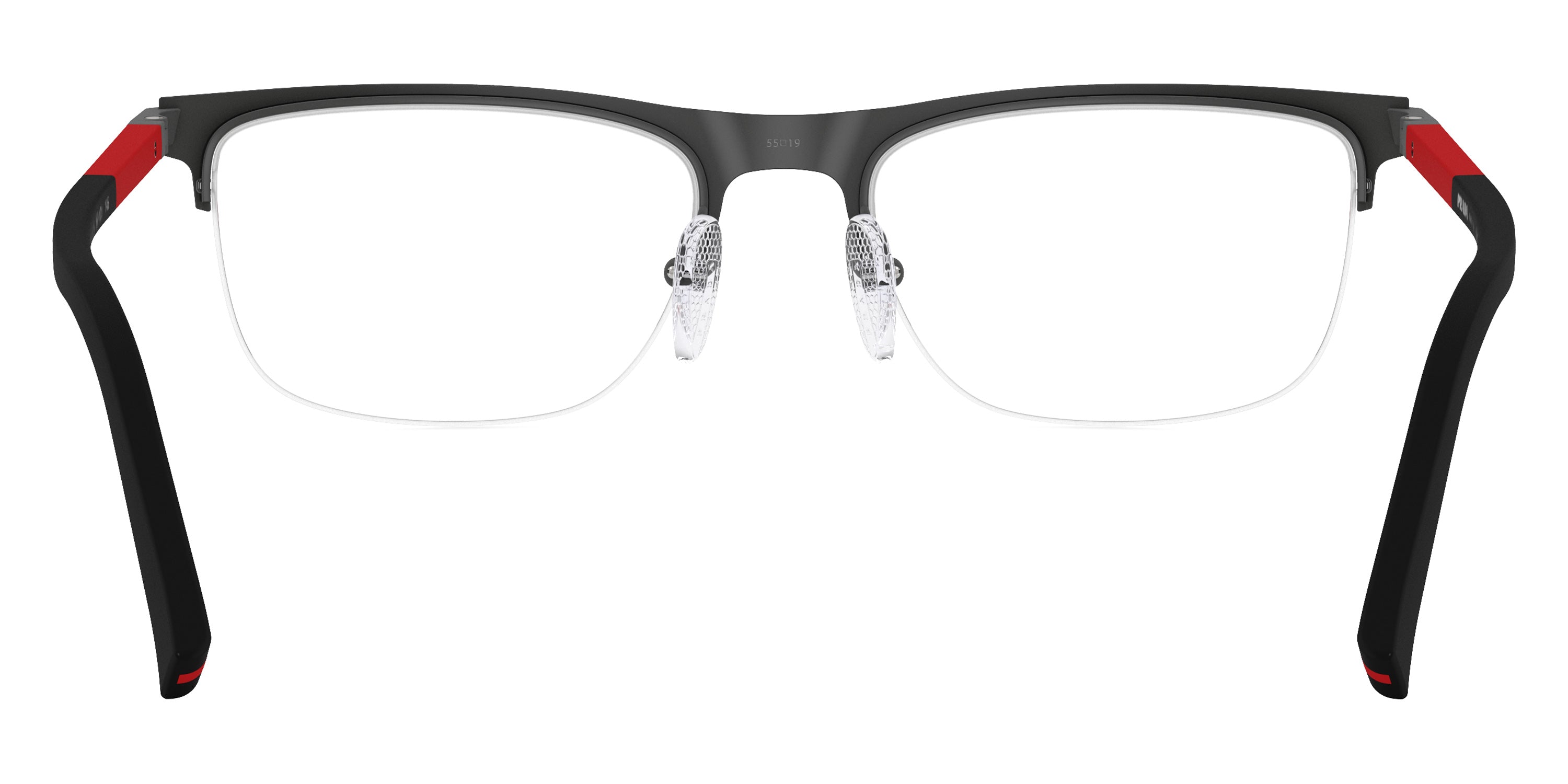 PRADA LINEA ROSSA EYEGLASSES - PS 50RV 06P1O1 55 - Gray Rubber/Matte Black