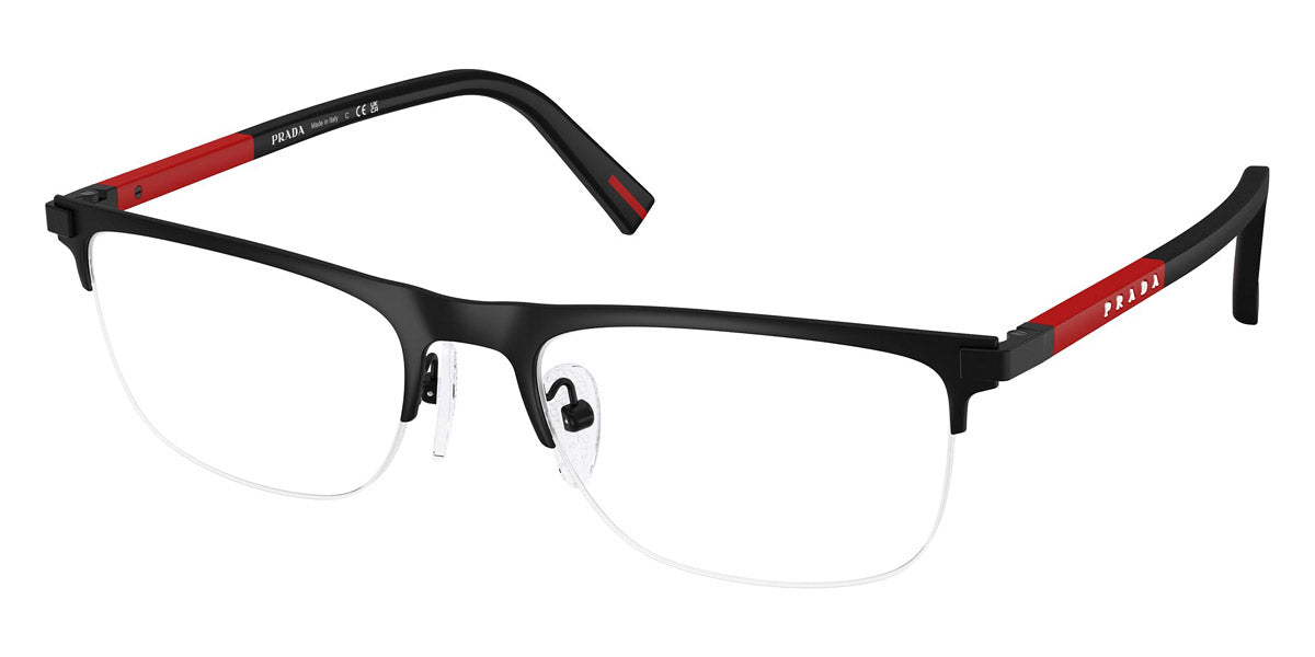 PRADA LINEA ROSSA EYEGLASSES - PS 50RV 1BO1O1 55 - Matte Black