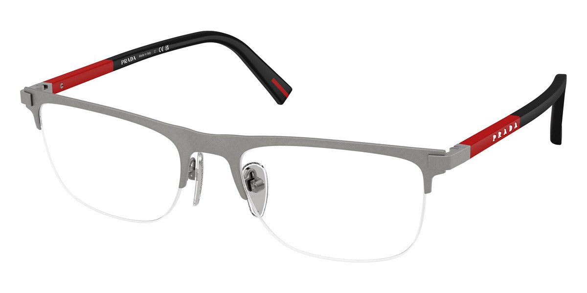 PRADA LINEA ROSSA EYEGLASSES - PS 50RV DHG1O1 55 - Matte Brushed Lead/Matte Black