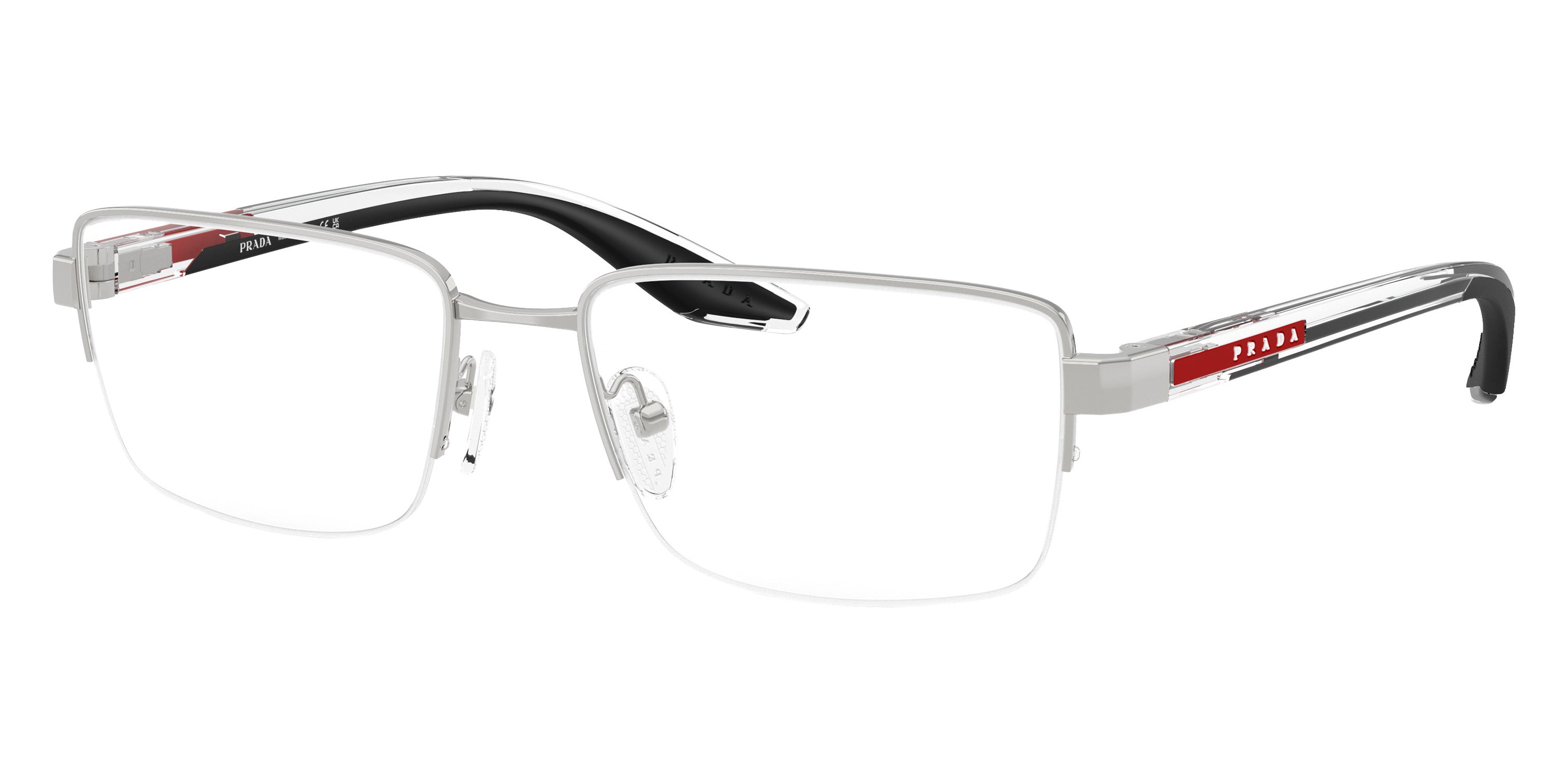 PRADA LINEA ROSSA EYEGLASSES - PS 51SV 1BC1O1 56 - Silver