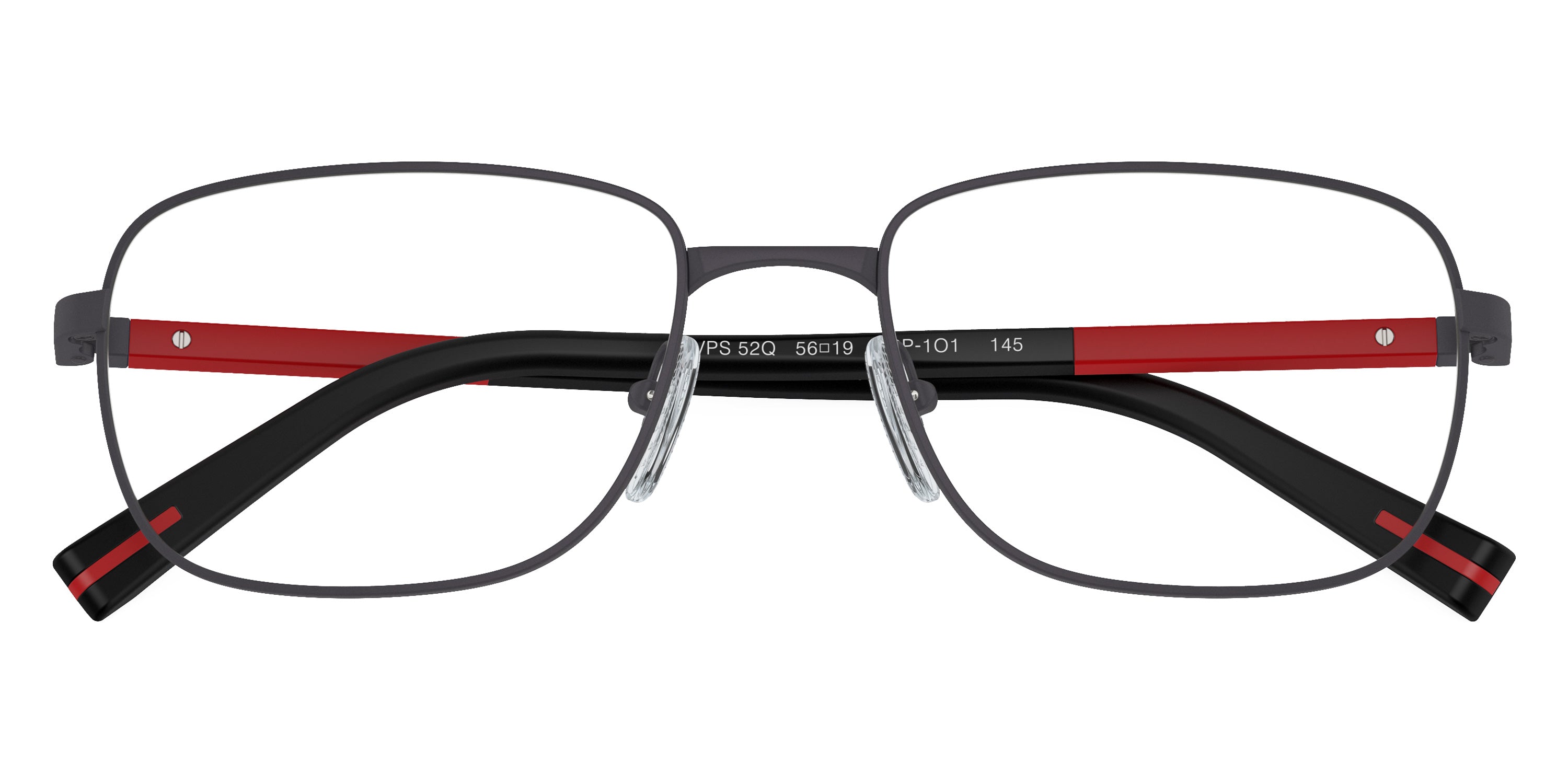 PRADA LINEA ROSSA EYEGLASSES - PS 52QV 06P1O1 56 - Gray Rubbered