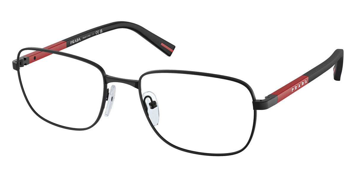 PRADA LINEA ROSSA EYEGLASSES - PS 52QV 1BO1O1 56 - Black Matte