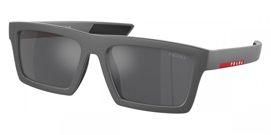 PRADA LINEA ROSSA SUNGLASSES - PS 02ZSU 18K60A 55 - Metal Gray