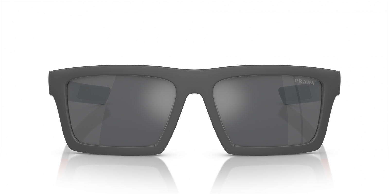 PRADA LINEA ROSSA SUNGLASSES - PS 02ZSU 18K60A 55 - Metal Gray