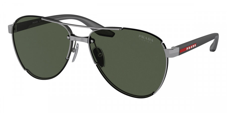 PRADA LINEA ROSSA SUNGLASSES - PS 51YS 5AV50F 61 - Gunmetal/Matte Black