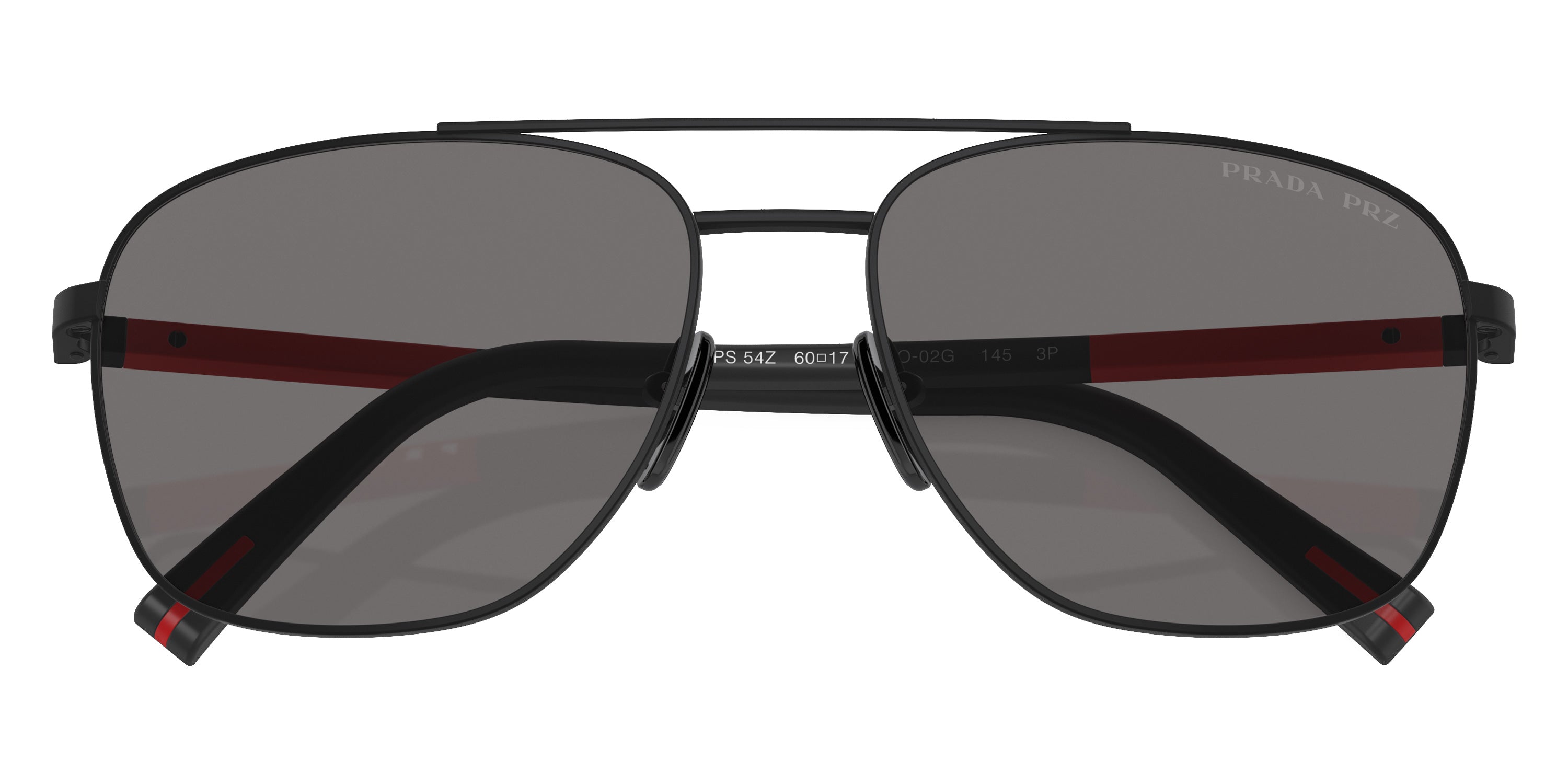 PRADA LINEA ROSSA SUNGLASSES - PS 54ZS 1BO02G 60 - Matte Black/Rubbered Black