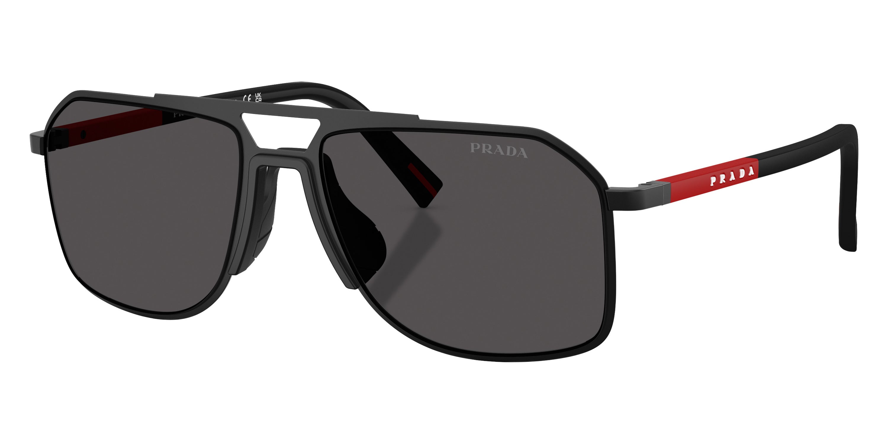 PRADA LINEA ROSSA SUNGLASSES - PS B51S 18X80I 56 - Matte Silver