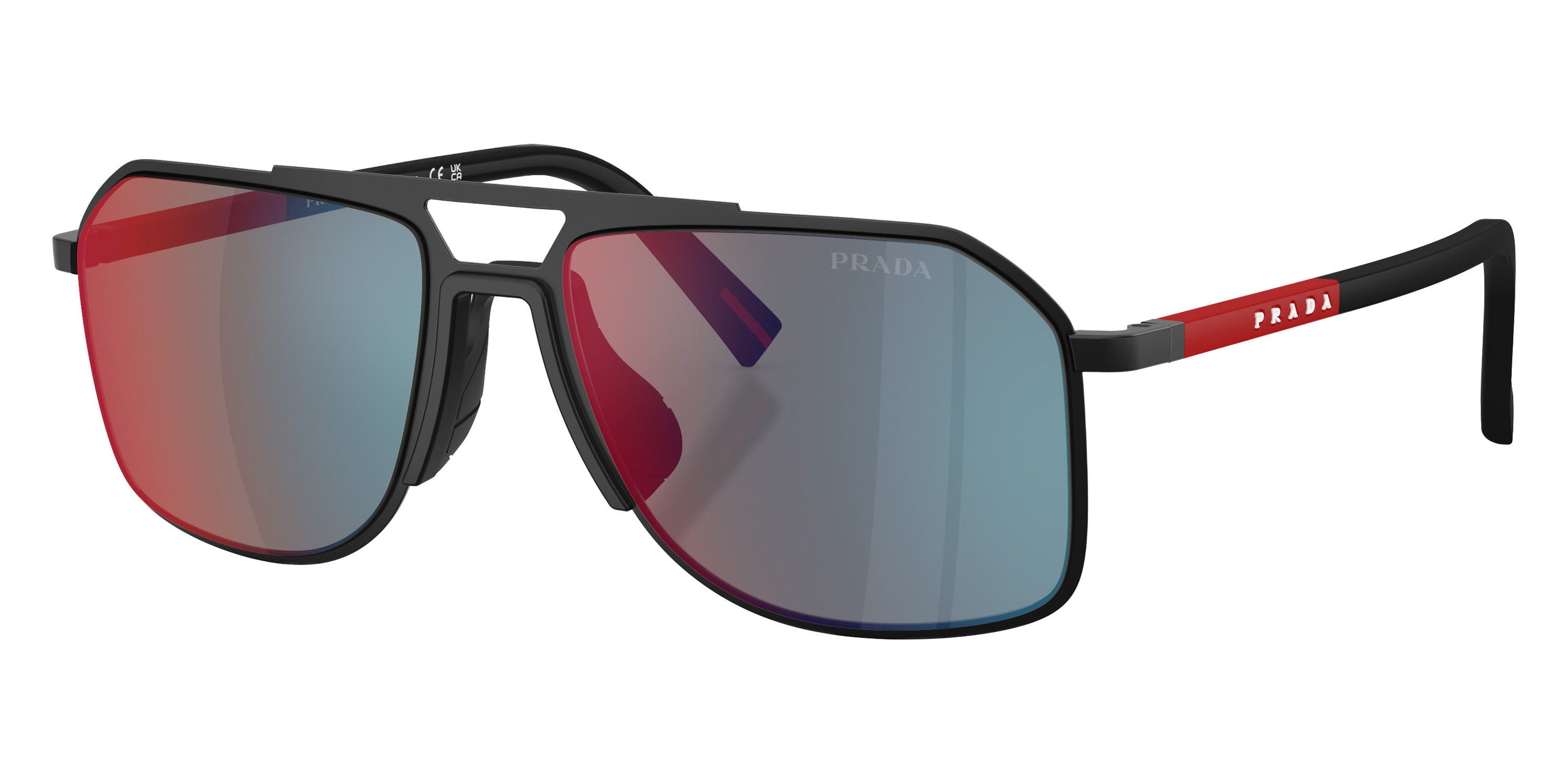 PRADA LINEA ROSSA SUNGLASSES - PS B51S 18X80I 56 - Matte Silver