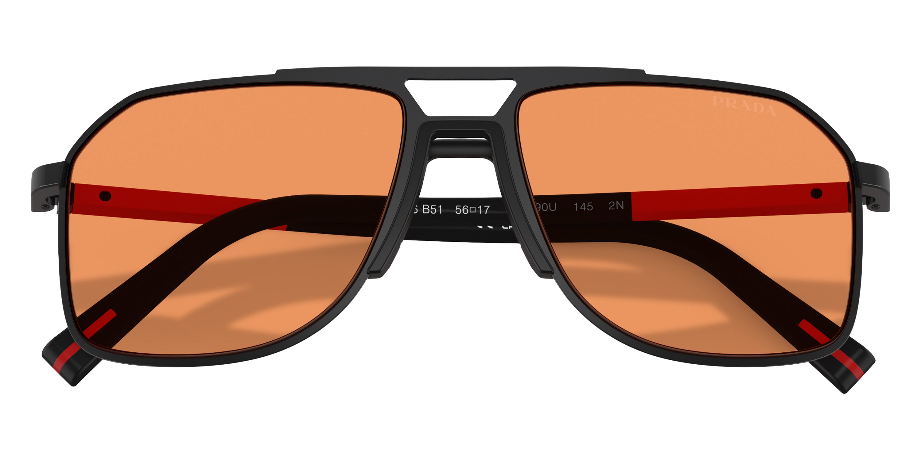 PRADA LINEA ROSSA SUNGLASSES - PS B51S 1BO90U 56 - Matte Black