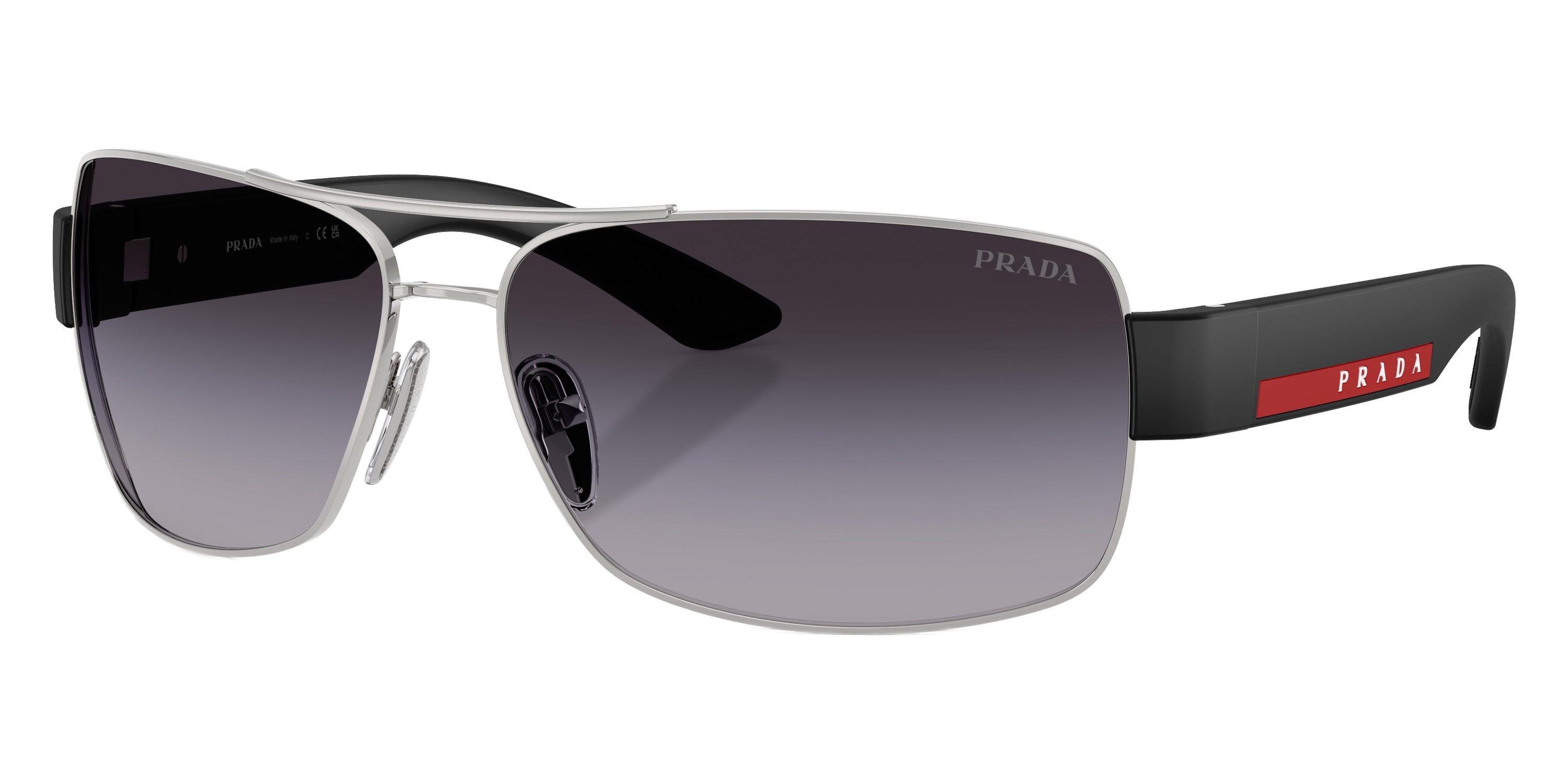 PRADA LINEA ROSSA SUNGLASSES - PS B52S 1BC09U 65 - Silver