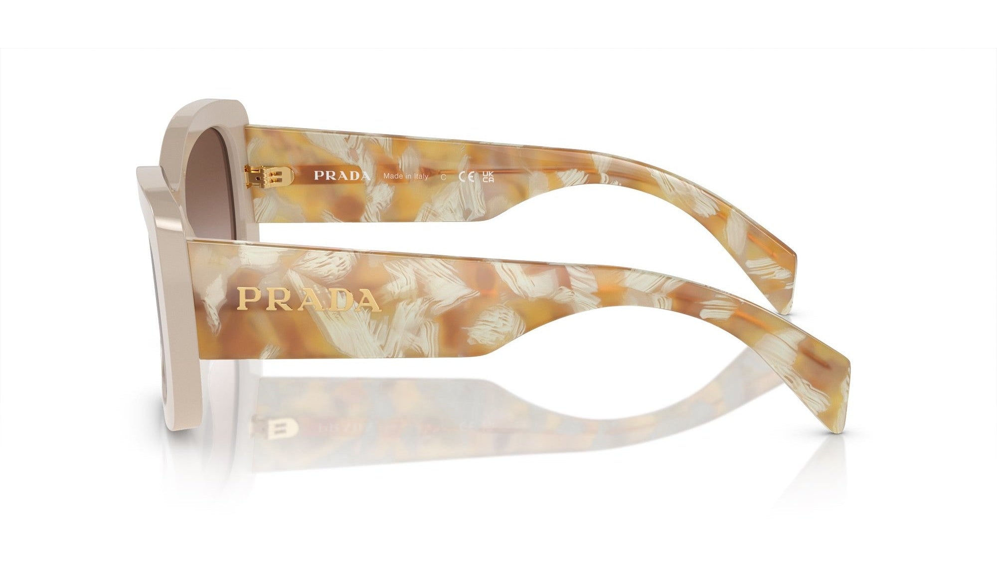 PRADA SUNGLASSES - PR A08S 11O6S1 56 - Desert/Desert Tortoise