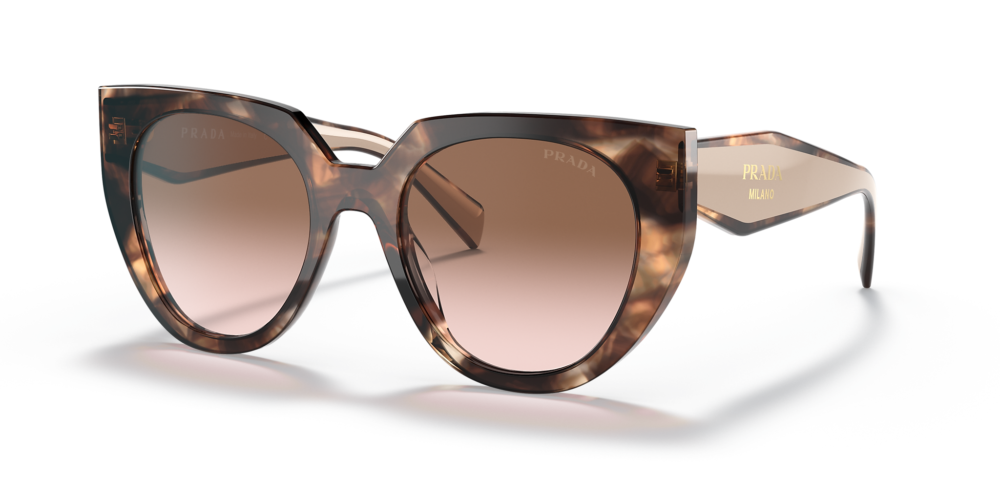 PRADA SUNGLASSES -  PR 14WS 01R0A6 52 - Caramel Tortoise/Powder