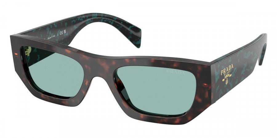 PRADA SUNGLASSES - PR A01S 18Z40K 53 - Root Tortoise/Teal Tortoise
