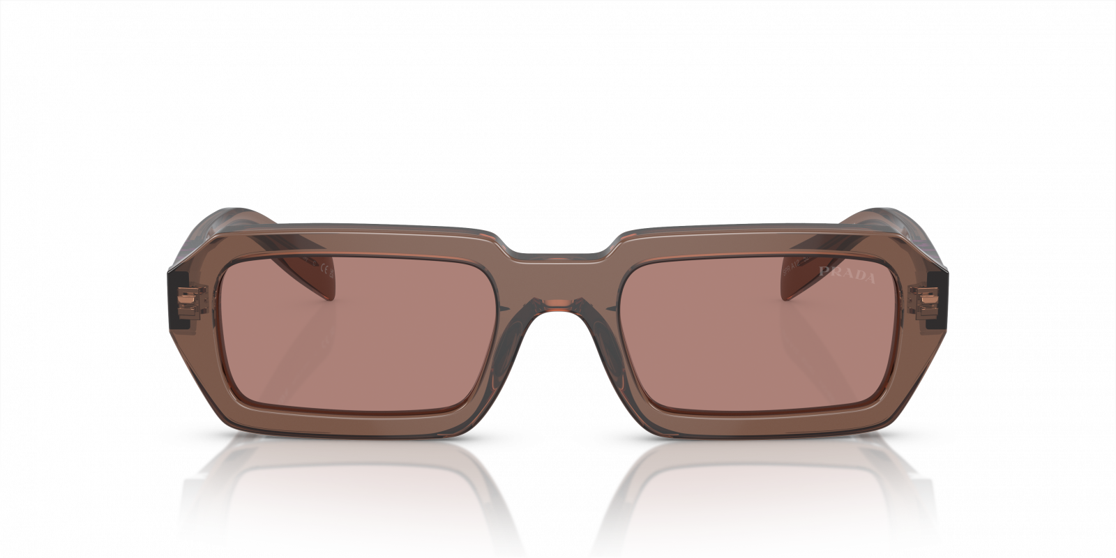 PRADA SUNGLASSES - PR A12S 17O60B 52 - Brown Transparent/Brown