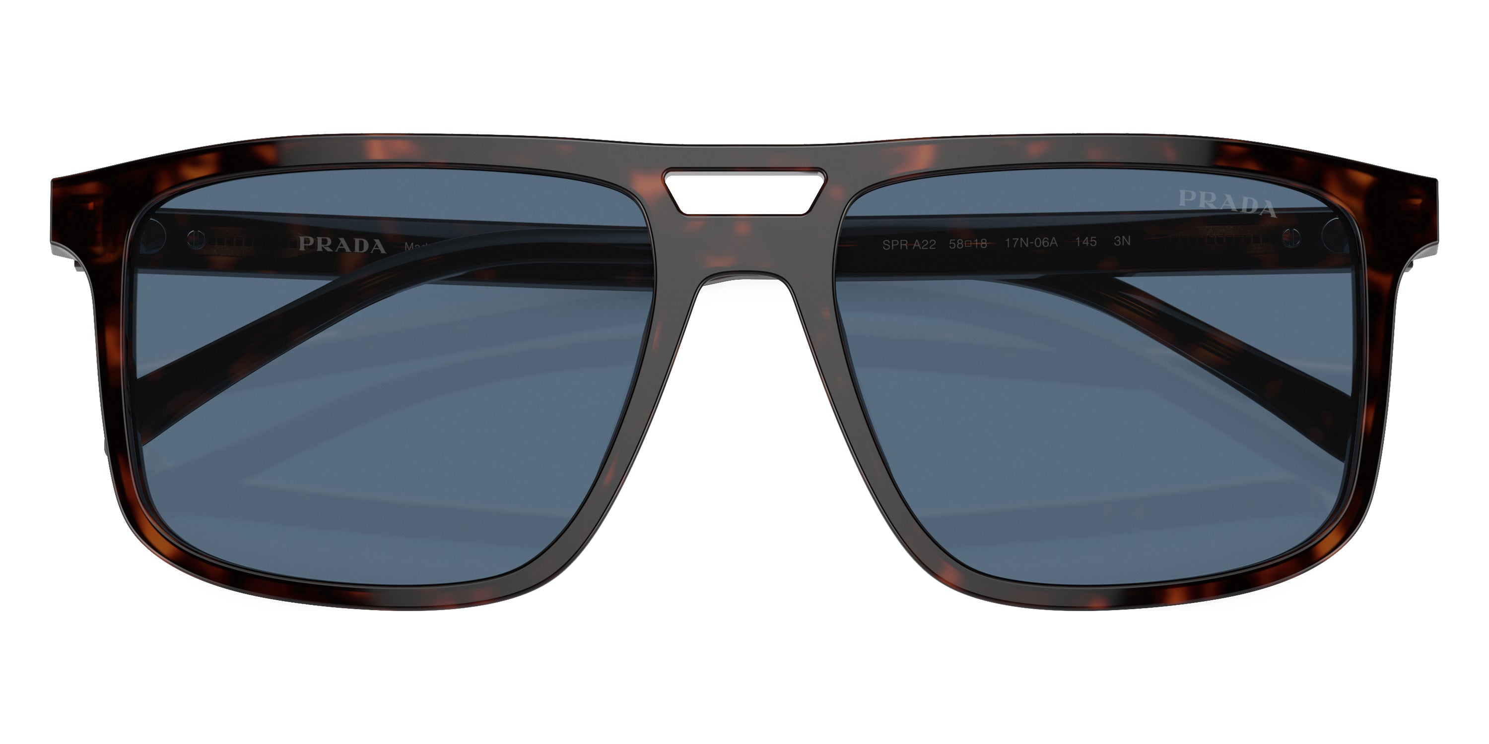 PRADA SUNGLASSES - PR A22S 17N06A 56 - Radica Tortoise