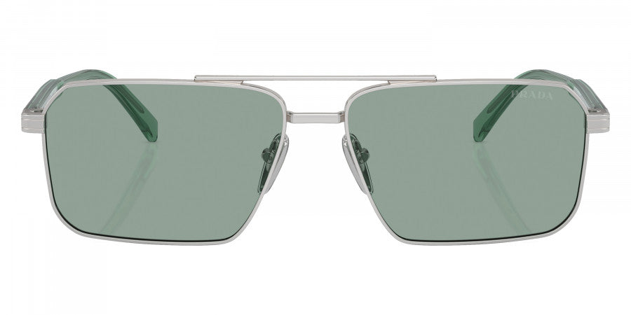 PRADA SUNGLASSES - PR A57S 1BC10G 58 - Silver/Transparent Sage