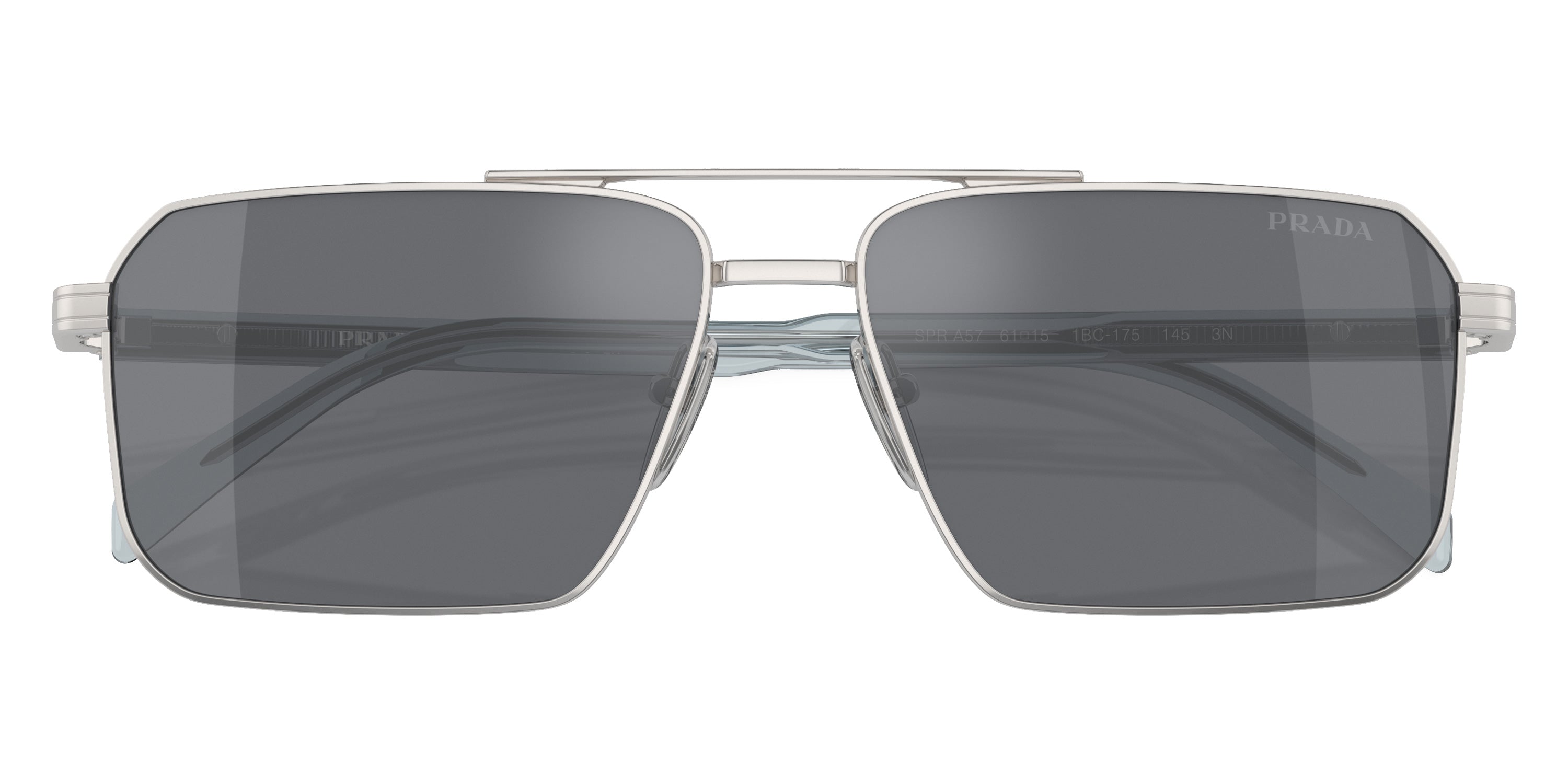 PRADA SUNGLASSES - PR A57S 1BC175 - Silver/Transparent Azure