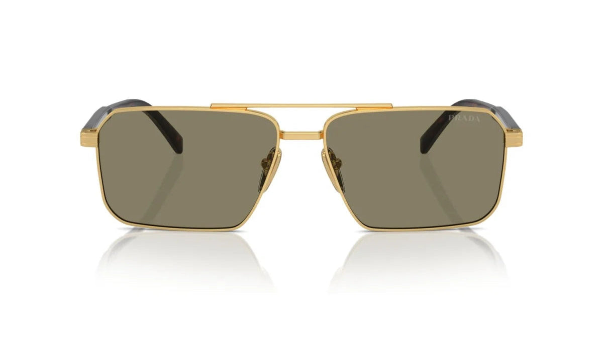 PRADA SUNGLASSES - PR A57S 5AK90F 58 - Gold/Radica Tortoise
