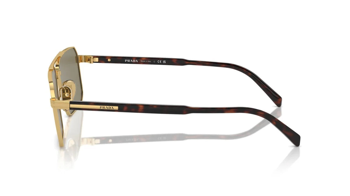 PRADA SUNGLASSES - PR A57S 5AK90F 58 - Gold/Radica Tortoise