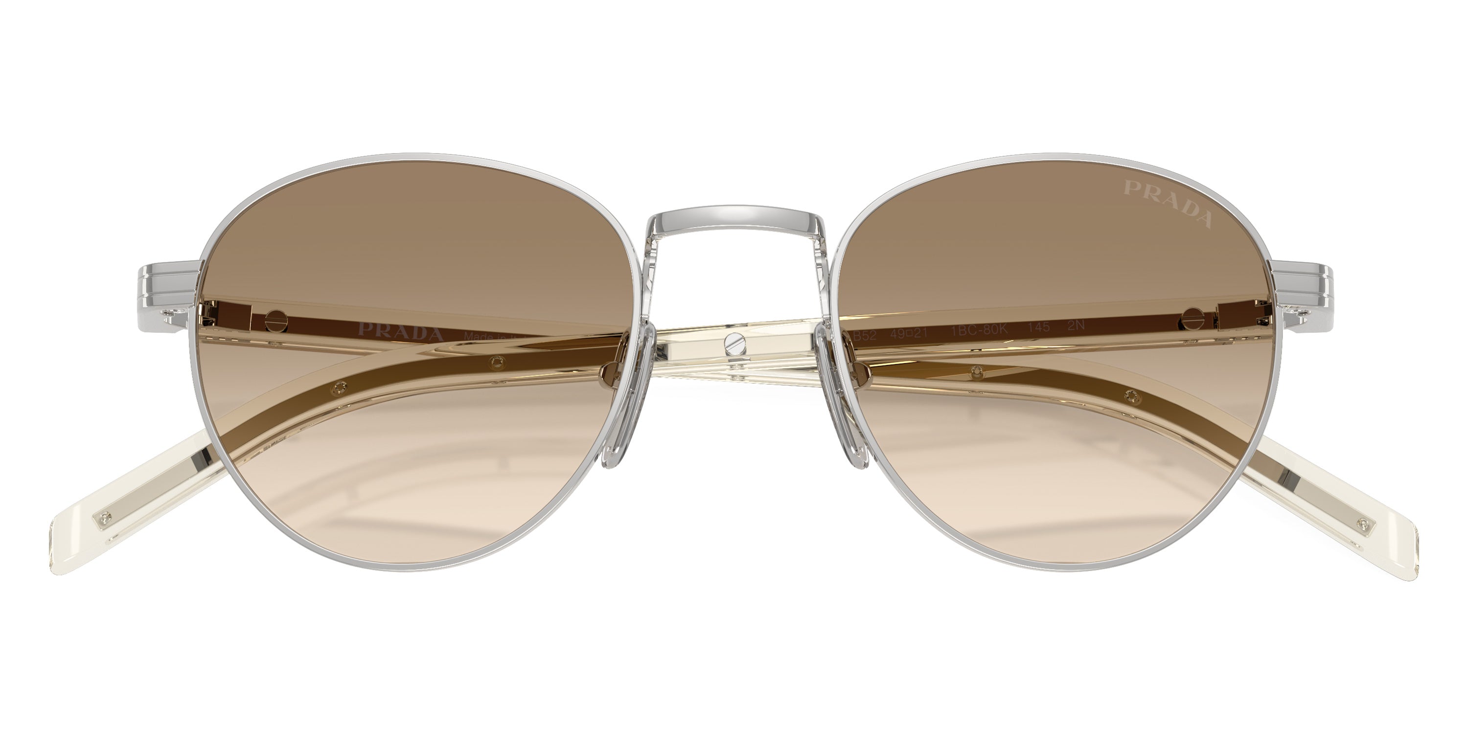 PRADA SUNGLASSES - PR B52S 1BC80K 49 - Silver/Transparent Champagne