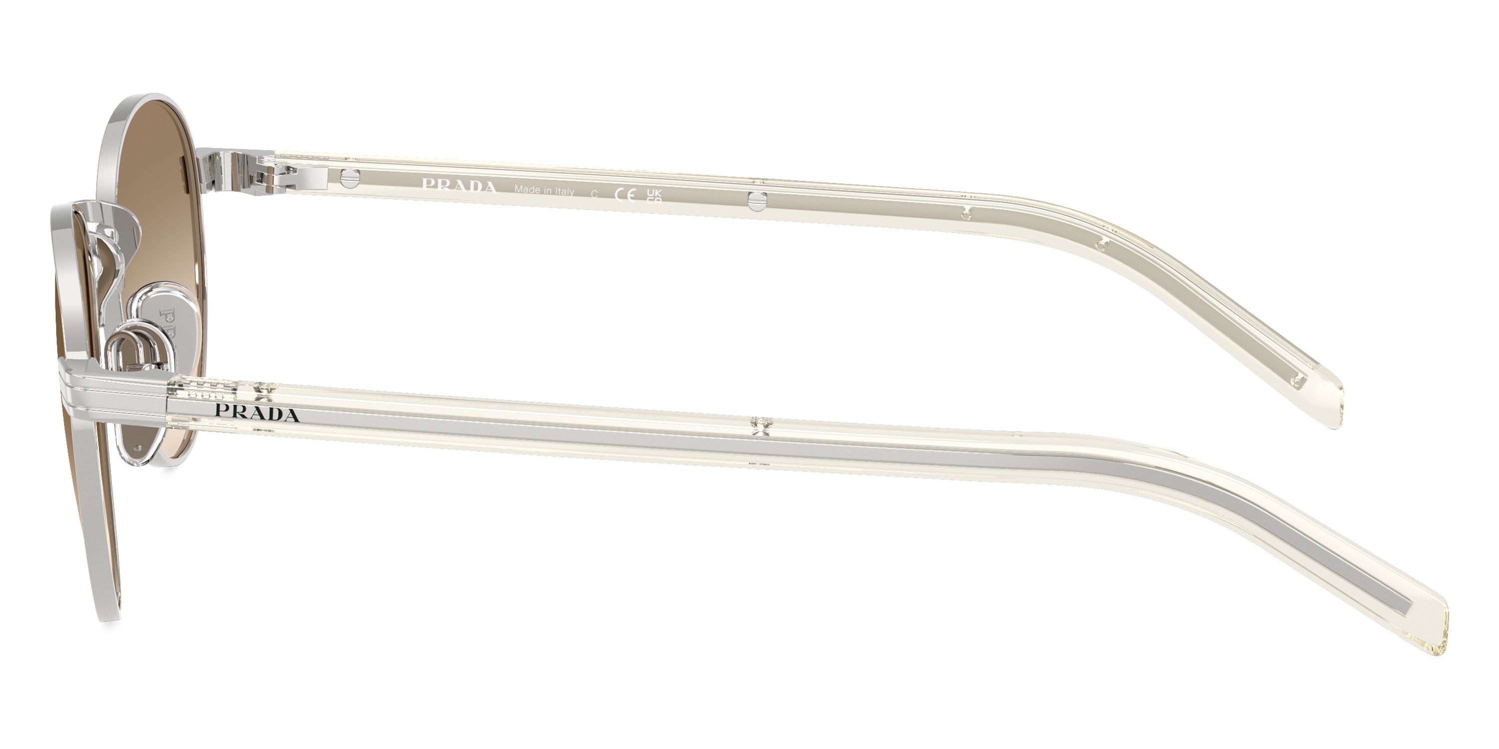 PRADA SUNGLASSES - PR B52S 1BC80K 49 - Silver/Transparent Champagne