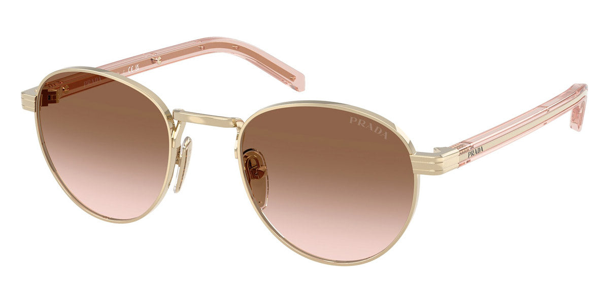 PRADA SUNGLASSES - PR B52S ZVN0A6 49 - Pale Gold/Transparent Peach Pink