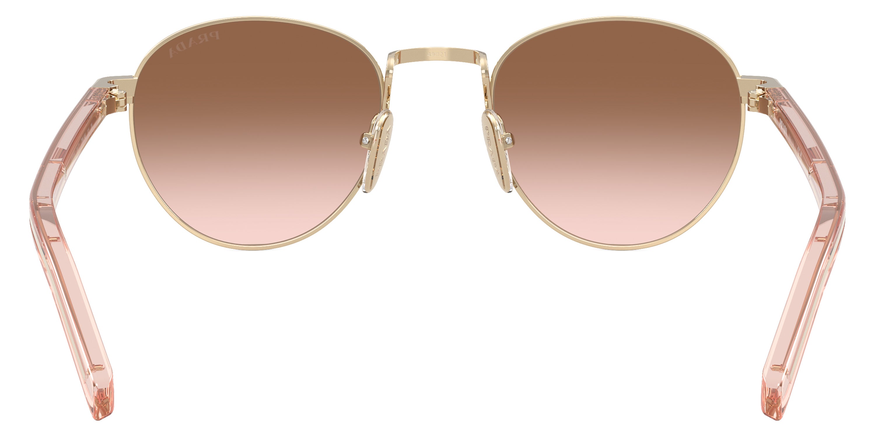 PRADA SUNGLASSES - PR B52S ZVN0A6 49 - Pale Gold/Transparent Peach Pink