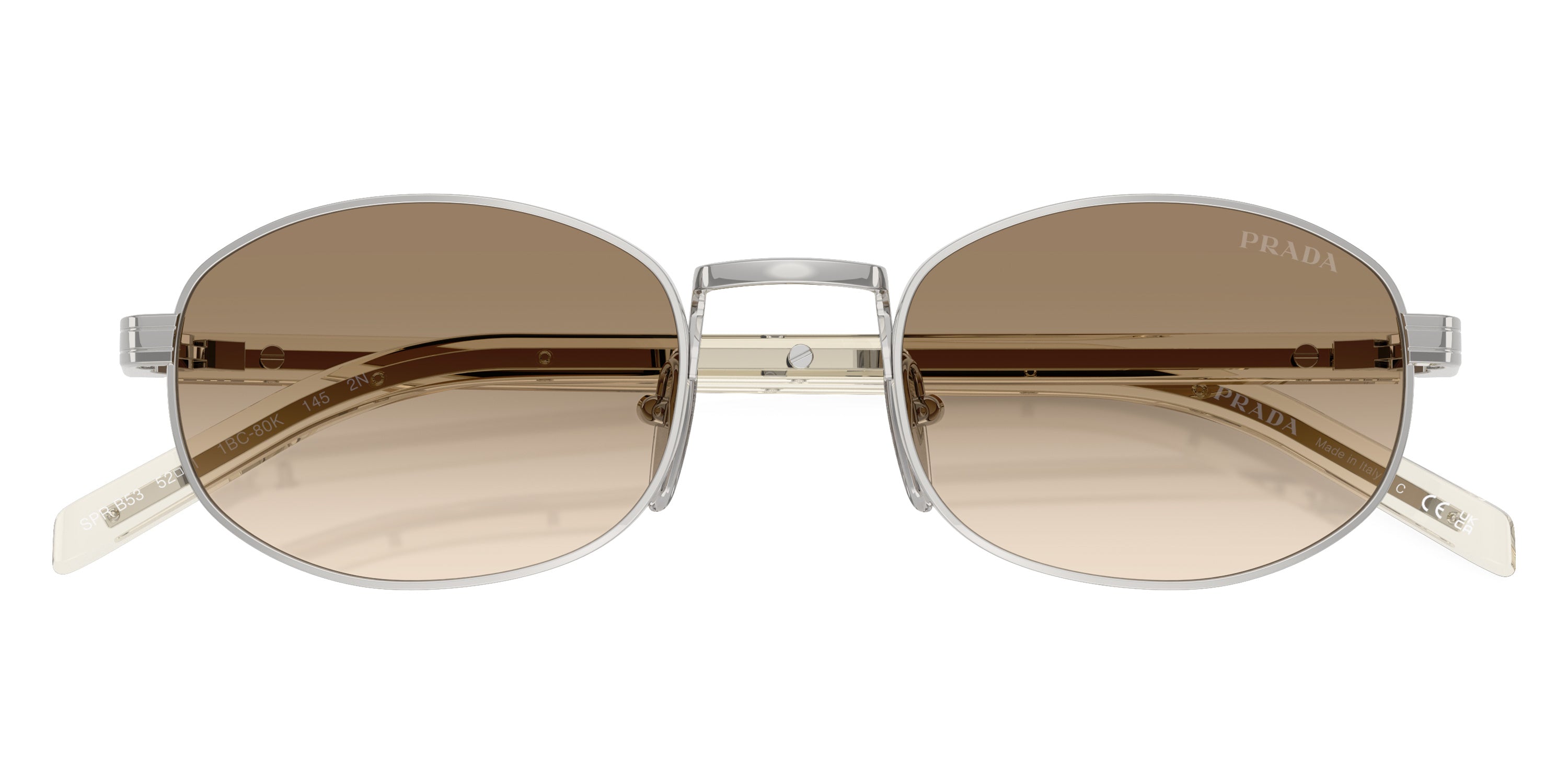 PRADA SUNGLASSES - PR B53S 1BC80K 49 - Silver/Transparent Champagne
