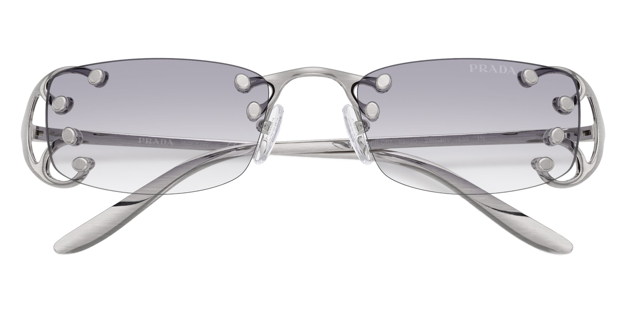 PRADA SUNGLASSES - PR C57S 28H40V 52 - Argento Nouveau