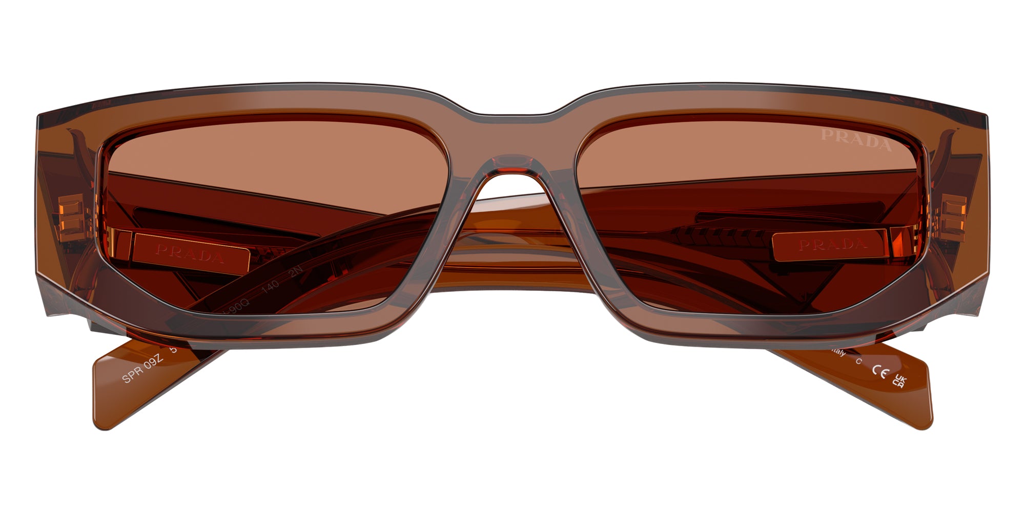 PRADA SUNGLASSES SYMBOLE - PR 09ZS 20H90Q 54 - Dark Brown Transparent