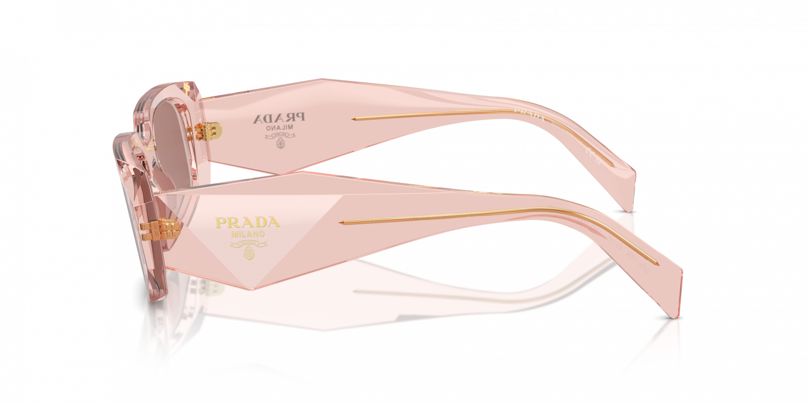 PRADA SUNGLASSES SYMBOLE - PR 17WS 19Q10D 49 TRANSPARENT PEACH