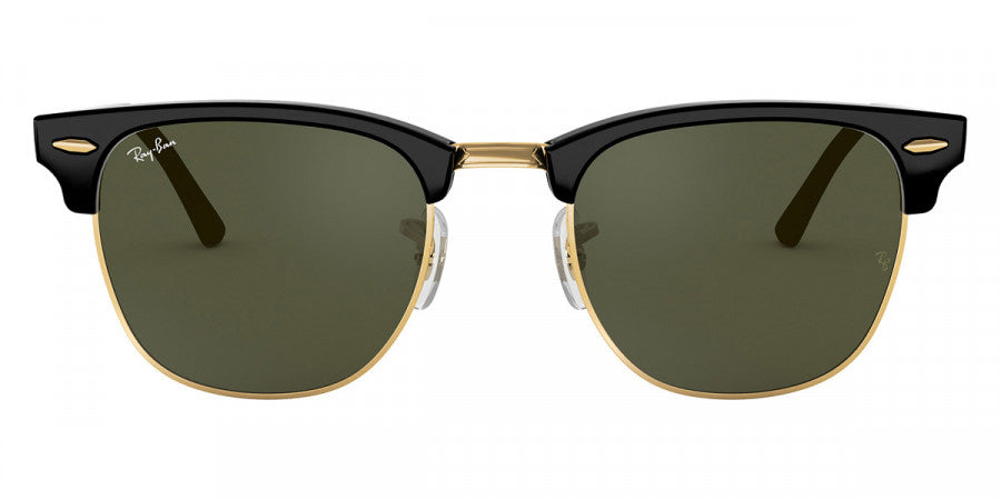 RAY-BAN SUNGLASSES CLUBMASTER - RB3016 W0365 - Black on Gold