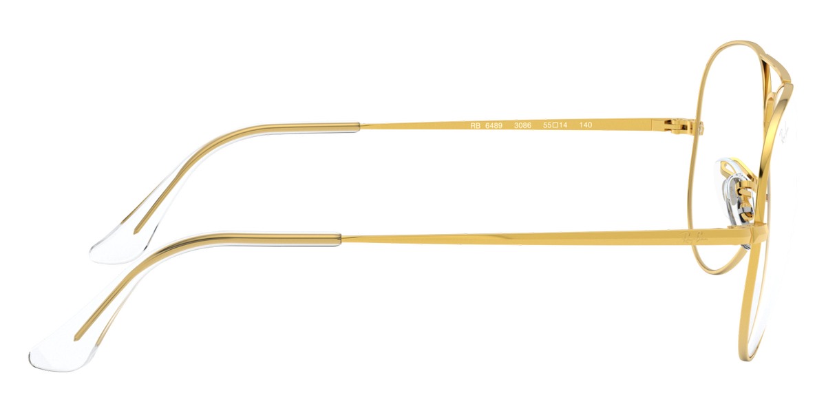 RAY-BAN EYEGLASSES AVIATOR - RX6489 3086 55 - Legend Gold