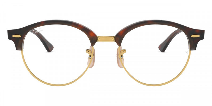 RAY-BAN EYEGLASSES CLUBROUND - RX4246V 2372 49 - Red Havana