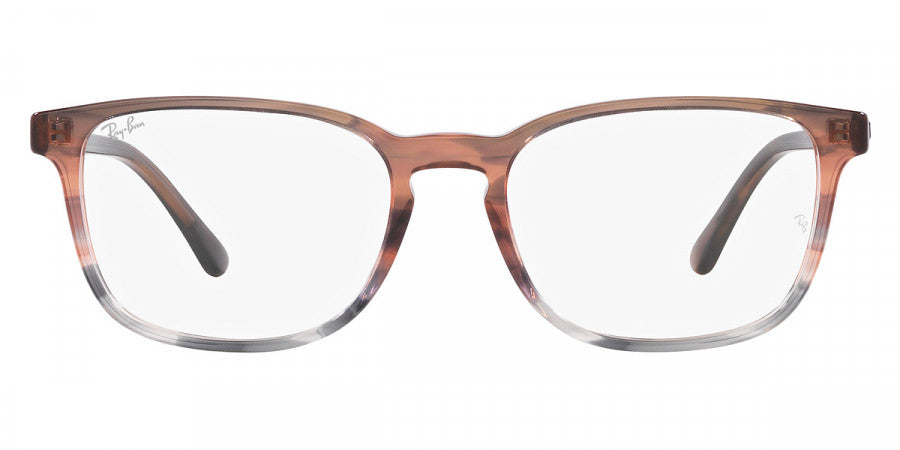 RAY-BAN EYEGLASSES - RX5418 Striped Brown and Red