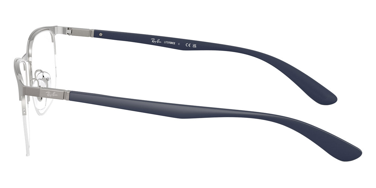 RAY-BAN EYEGLASSES - RX6513 2620 53 - Matte Gunmetal on Silver/Matte Dark Blue