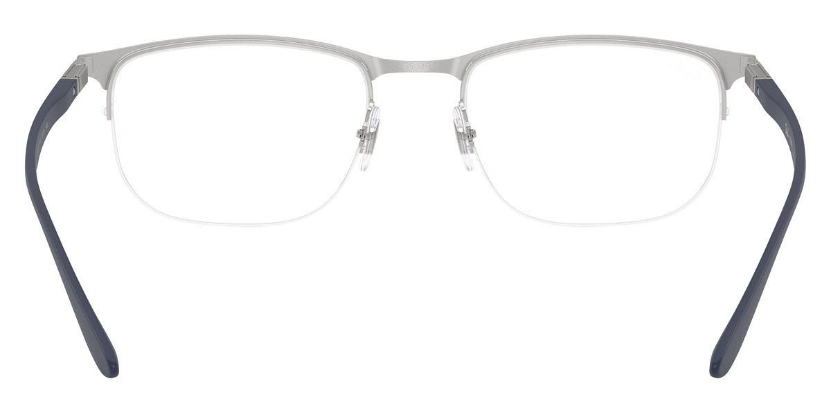 RAY-BAN EYEGLASSES - RX6513 2620 53 - Matte Gunmetal on Silver/Matte Dark Blue