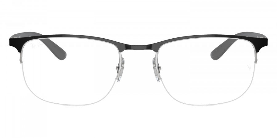 RAY-BAN EYEGLASSES - RX6513 3163 53 - Black on Silver/Sand Gray