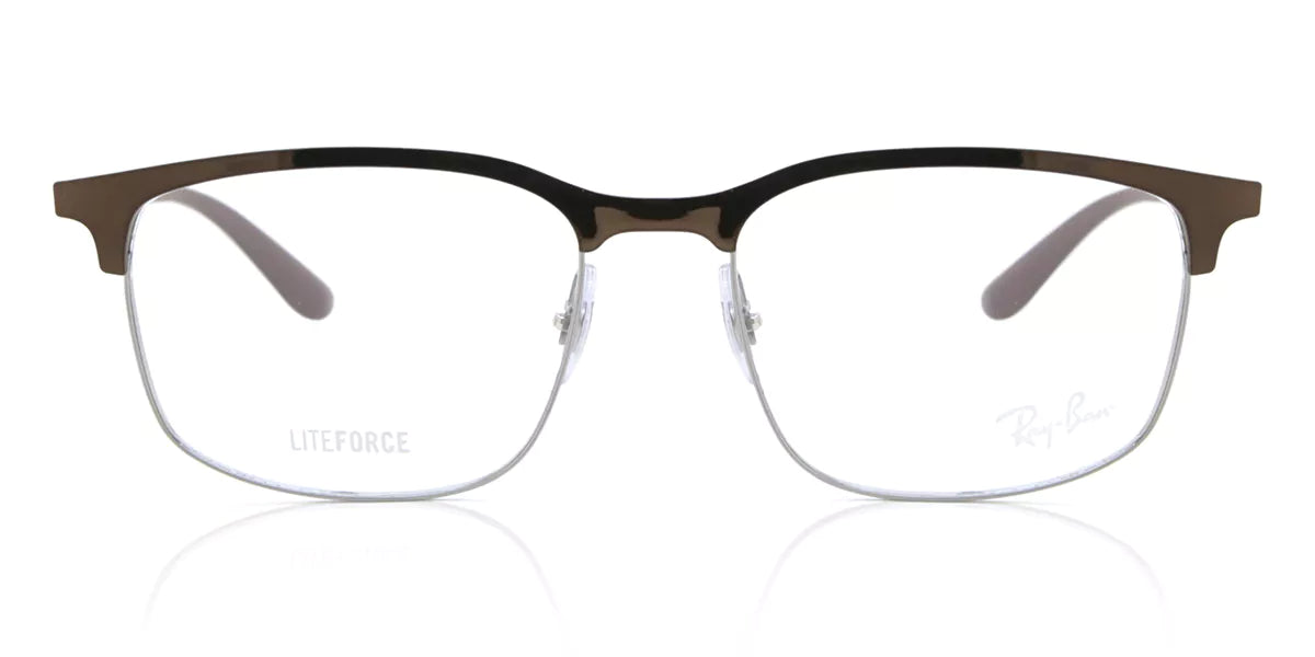RAY-BAN EYEGLASSES - RX6518 3162 55 - Brown on Gunmetal/Sand Dark Violet