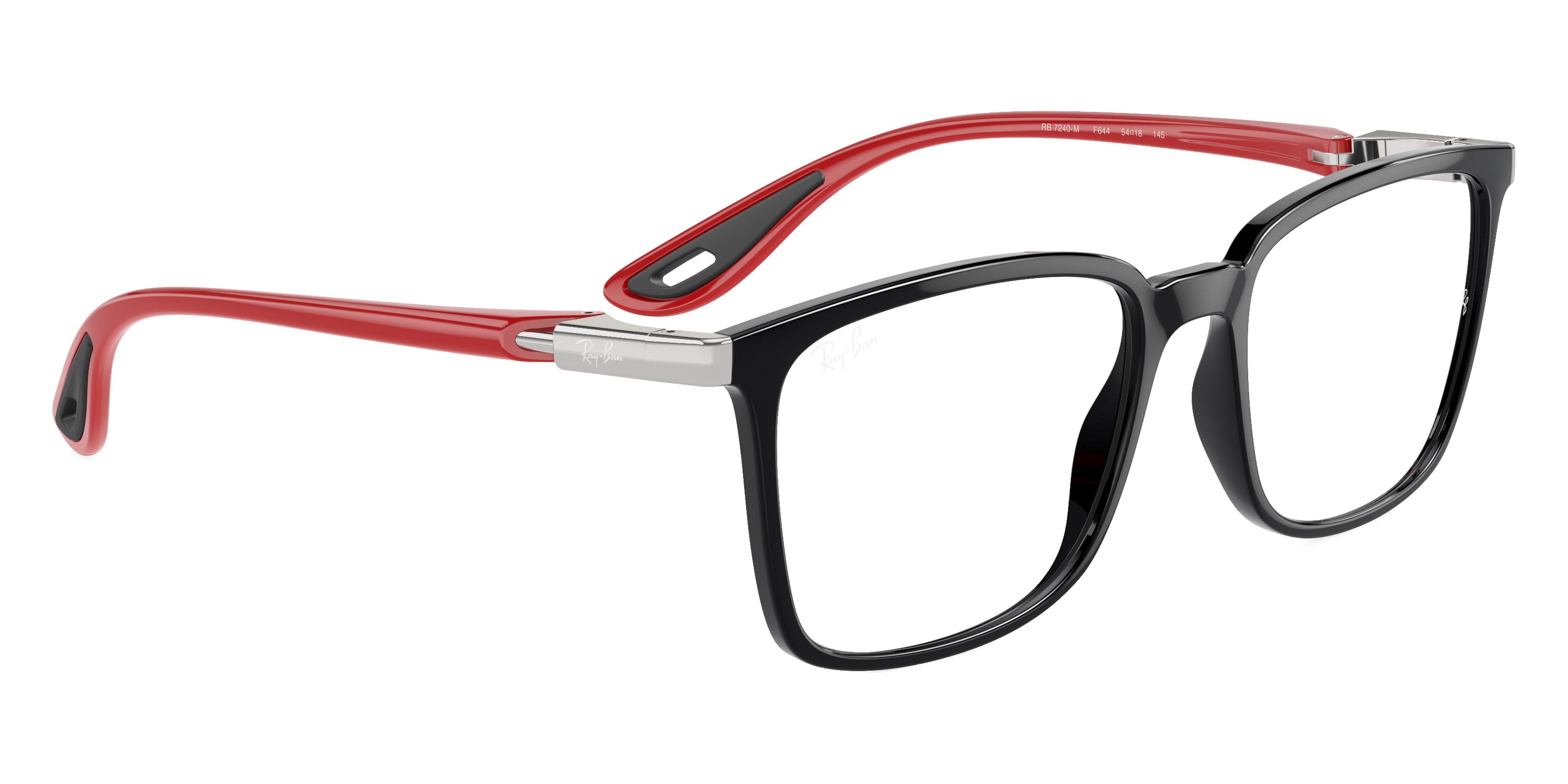 RAY-BAN EYEGLASSES - RX7240M F644 54 - Black/Red