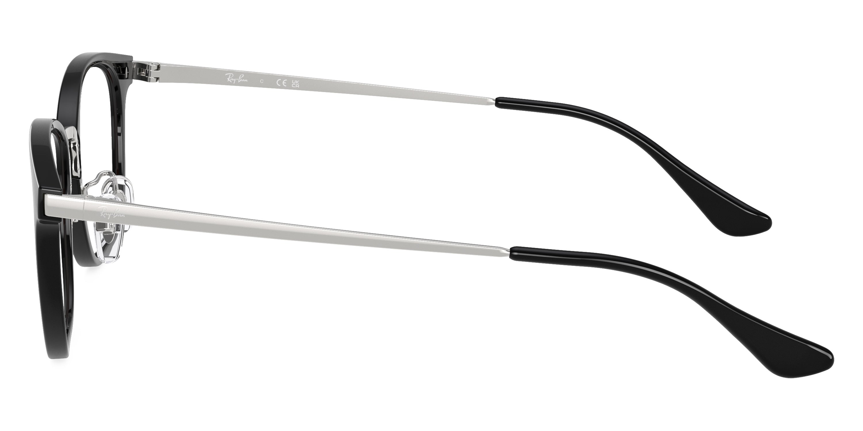 RAY-BAN EYEGLASSES - RX7247D 5753 51 - Black/Silver