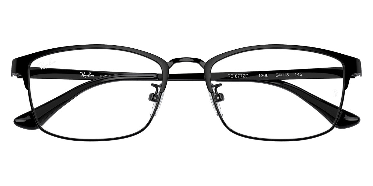 RAY-BAN EYEGLASSES - RX8772D 1206 56 - Black/Black on Black