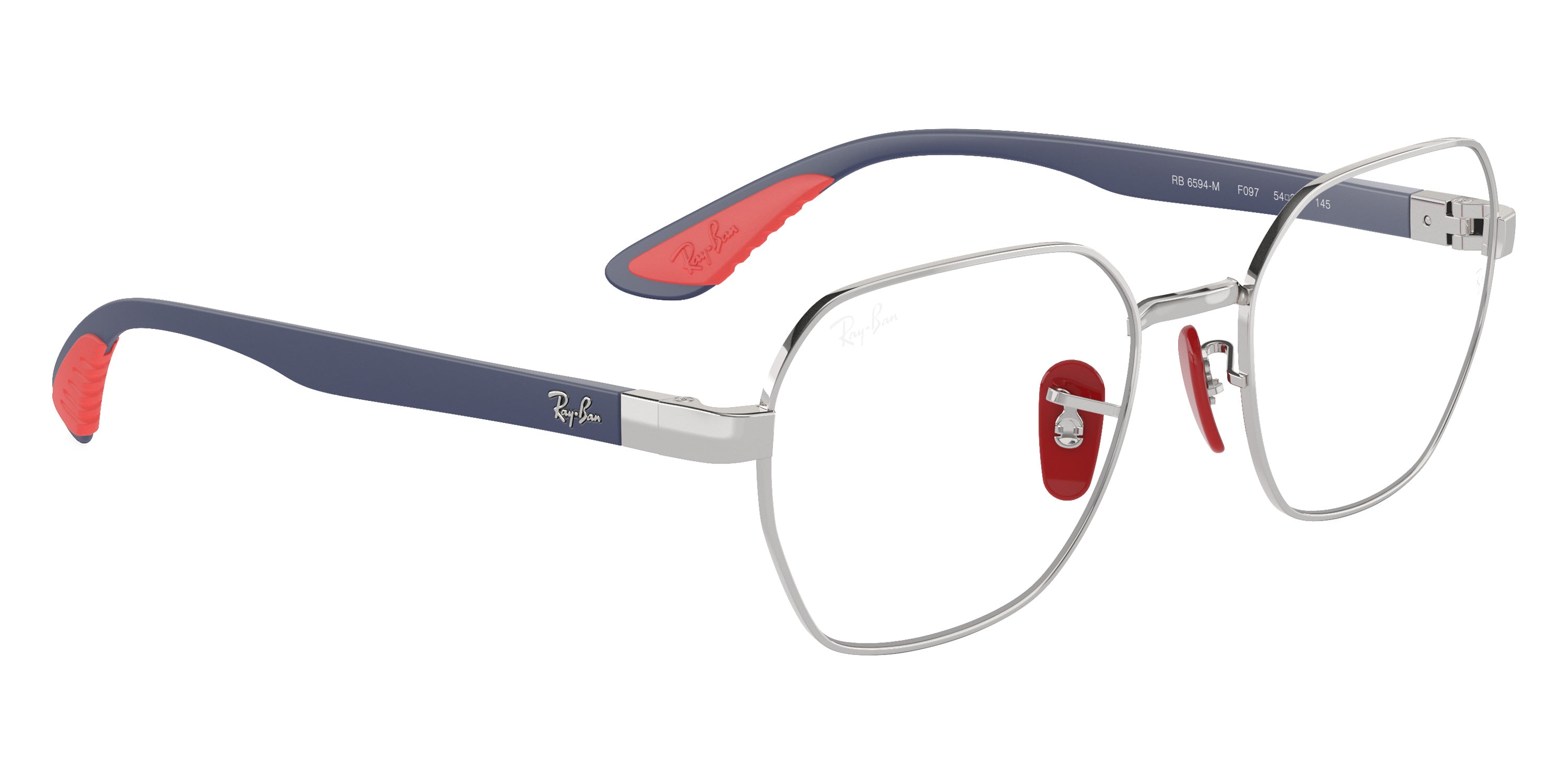 RAY-BAN EYEGLASSES SCUDERIA FERRARI - RX6594M F097 54 - Silver/Blue