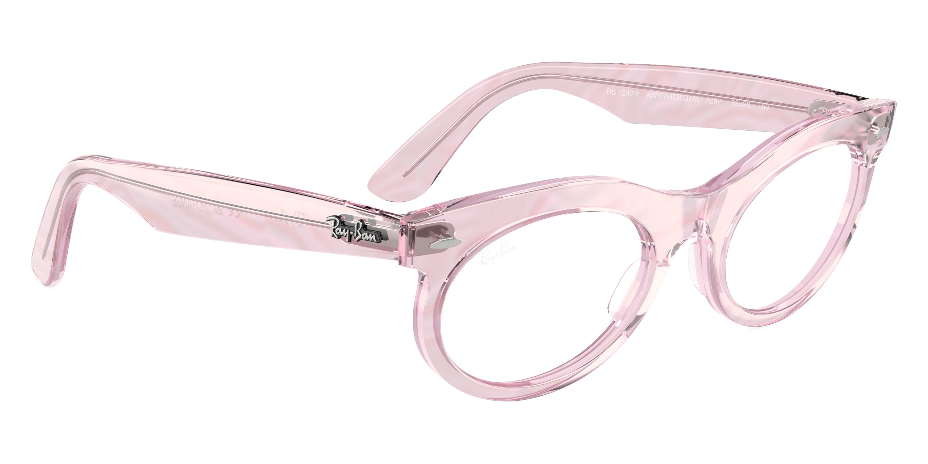 RAY-BAN EYEGLASSES WAYFARER OVAL - RX2242V 8292 50 - Photo Waves Purple